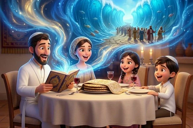 Illustrated Pesach Haggadah cover